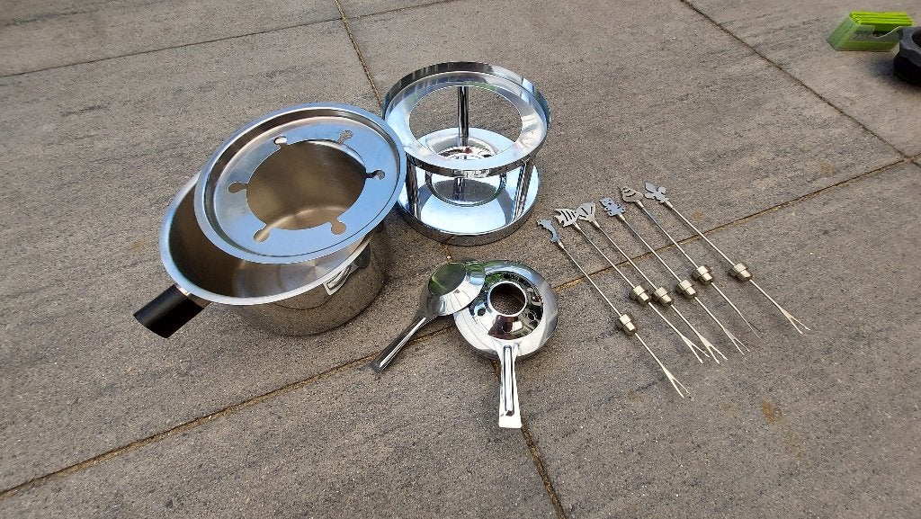 Fondue set voor 6 personen €10, Ophalen of Verzenden, Brander, Fondueset