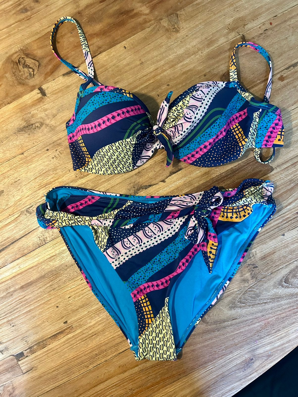 Marlies Dekkers bikini 75C slip maat M, Kleding | Dames, Badmode en Zwemkleding, Zo goed als nieuw, Bikini, Blauw, Ophalen of Verzenden