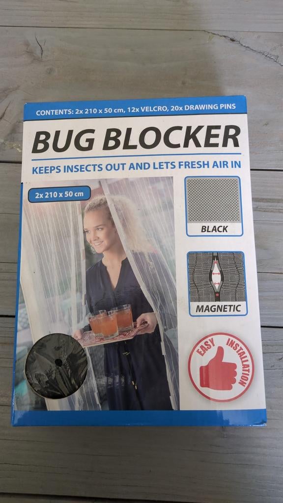 Bug Blocker Magnetisch Vliegengordijn 2x 210x50 cm, Ophalen of Verzenden