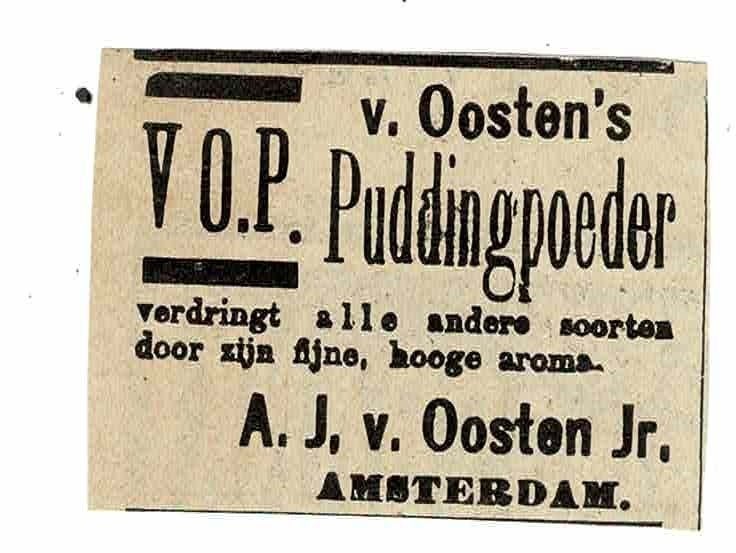 VOP Puddingpoeder A.J.van Oosten Jr Amsterdam 1901, Verzenden, Zo goed als nieuw, Overige typen