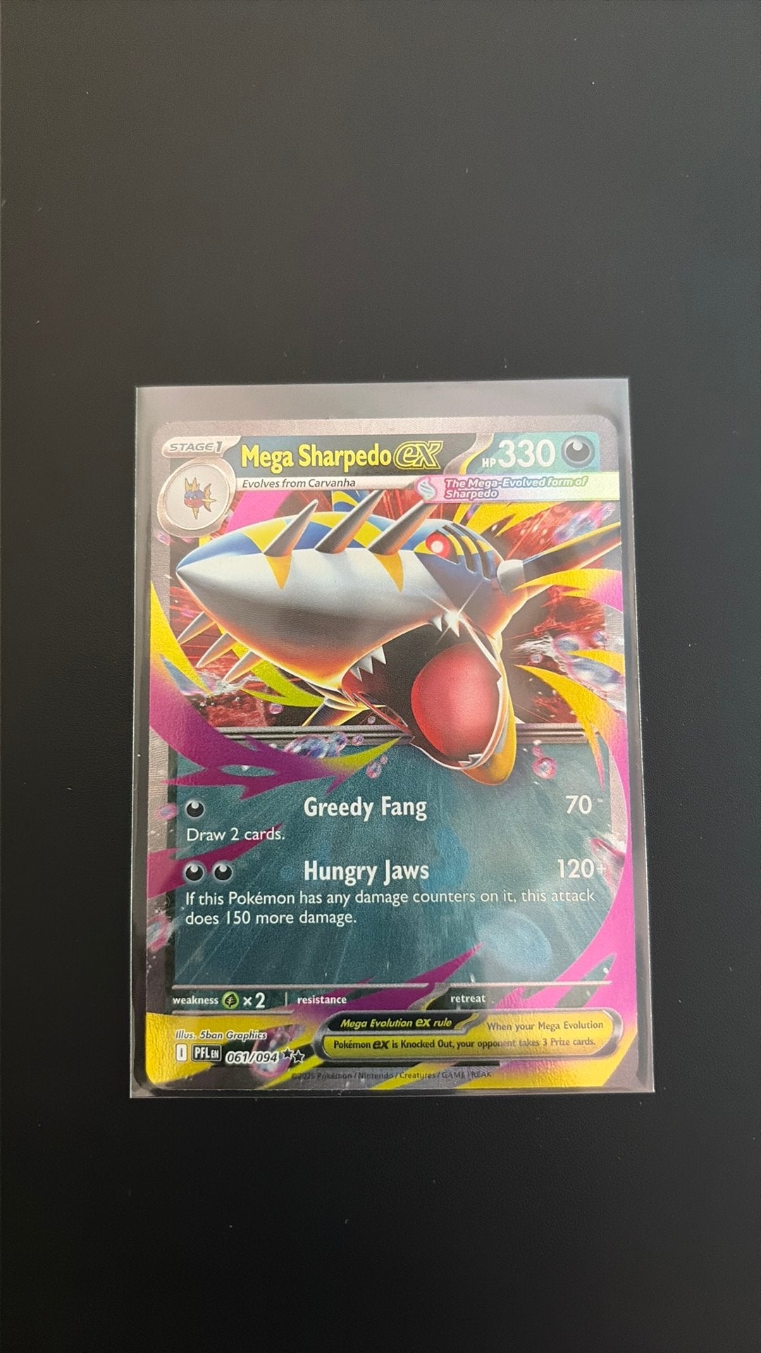 Mega Sharpedo EX 061/094 - Phantasmal Flames, Ophalen of Verzenden, Zo goed als nieuw
