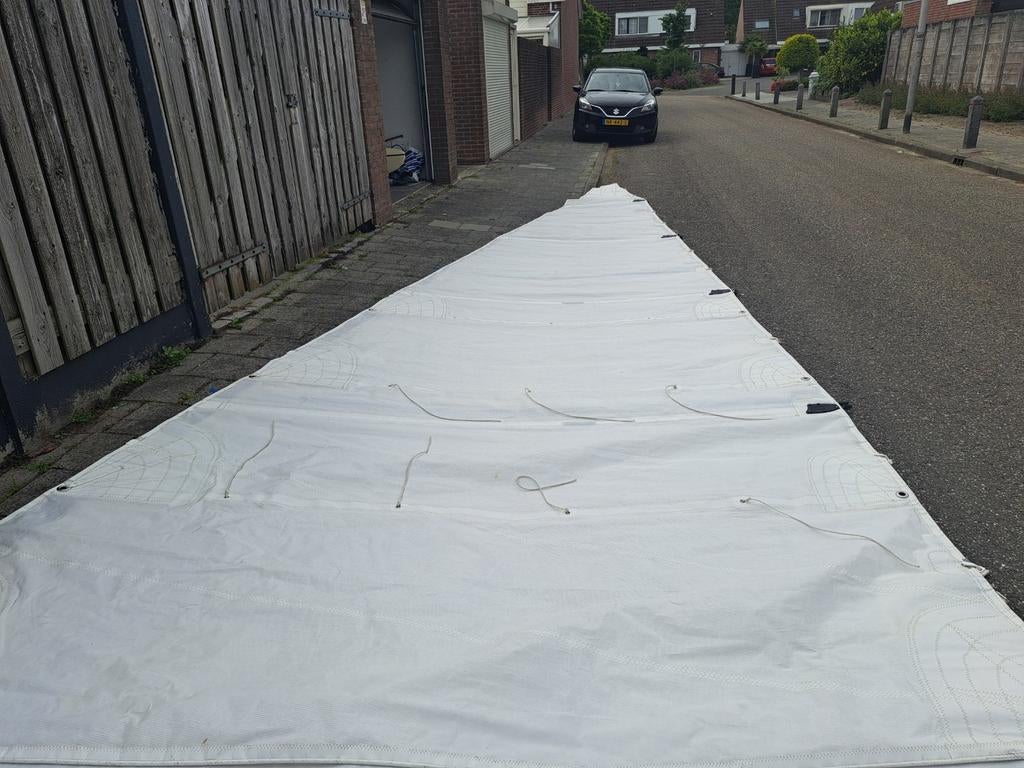 Grootzeil doorgelat Dimension Polyant 3 seizoenen gebruikt, Ophalen, Zo goed als nieuw, Grootzeil, Minder dan 15 m²