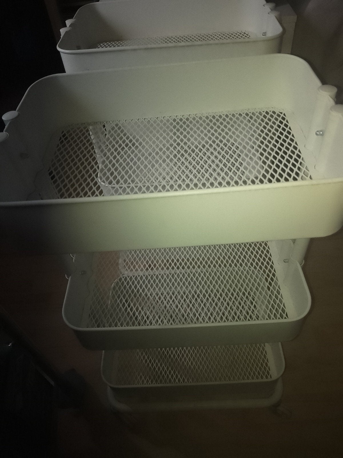 2x IKEA Raskog roltafel - Wit., Ophalen, Gebruikt