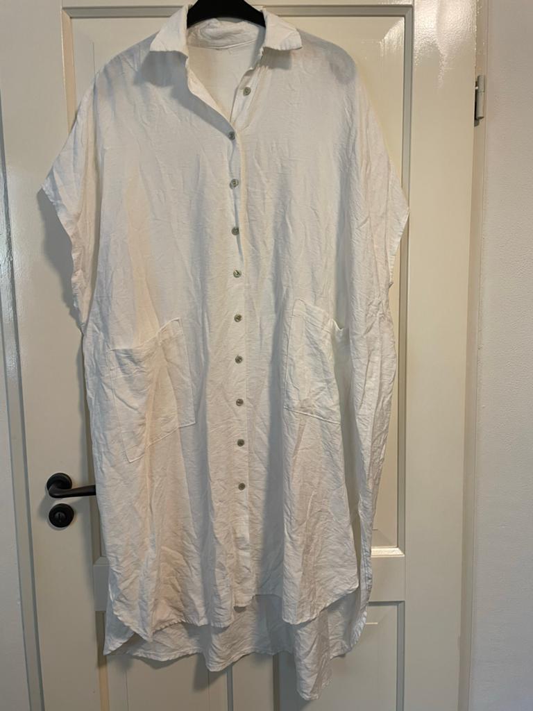 Mooie witte jurk maat 52/54, Kleding | Dames, Grote Maten, Zo goed als nieuw, Jurk, Wit, Ophalen of Verzenden