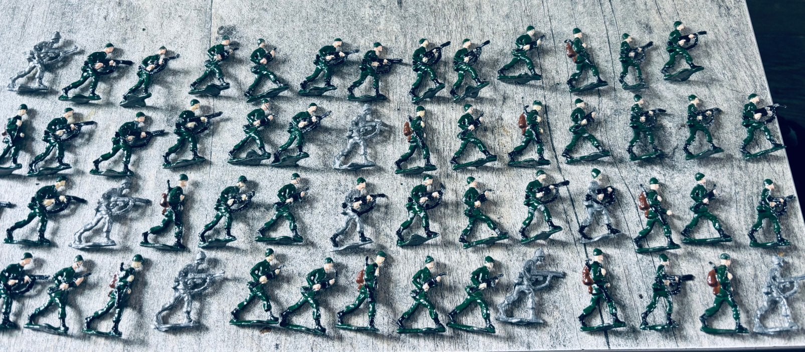 50 stuks Verzameling Tinnen Soldaatjes - Vintage Speelgoed, Ophalen of Verzenden