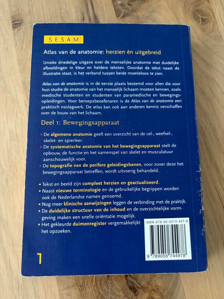Atlas van de anatomie - Bewegingsapparaat (Deel 1), Ophalen of Verzenden, Beta, Gelezen, HBO