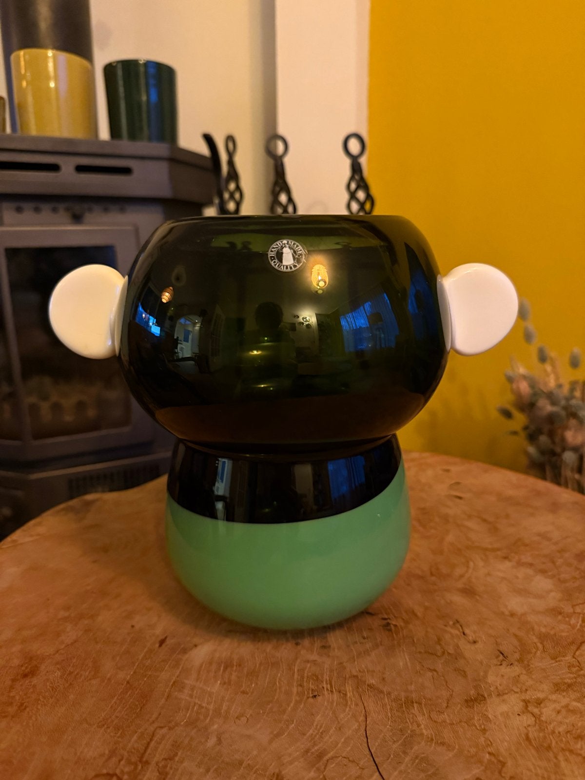 IKEA FÖRENLIG Vaas Groen - Uniek Design, Ophalen of Verzenden, Groen, Glas