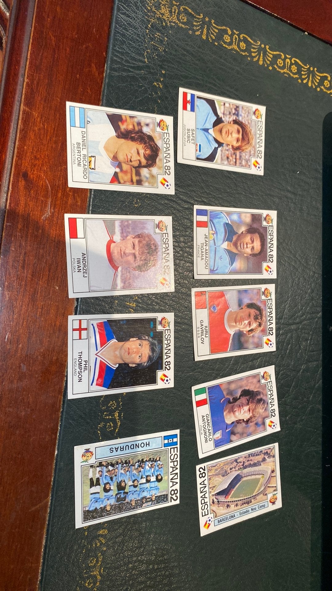 9 x panini wk 82, Ophalen of Verzenden, Zo goed als nieuw, Buitenlandse clubs, Poster, Plaatje of Sticker