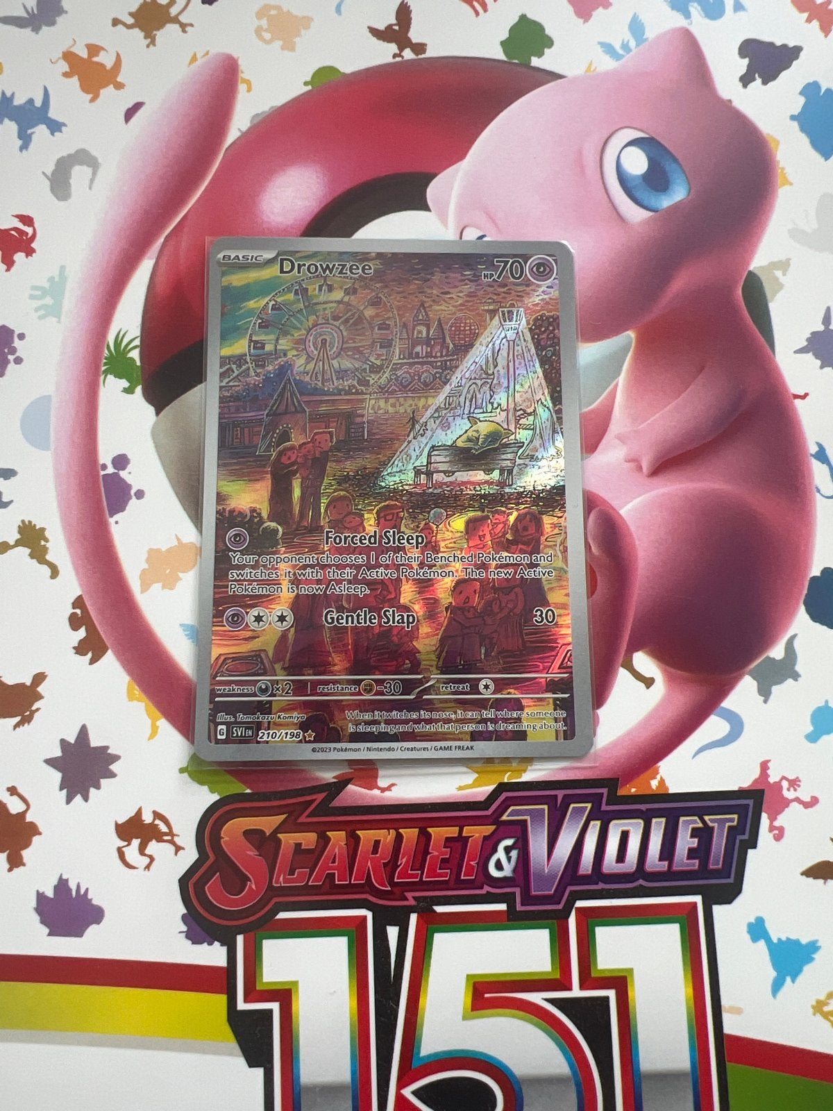 Drowzee 210/198 Scarlet & Violet 151 Pokémon Kaart Foil, Ophalen of Verzenden, Zo goed als nieuw, Losse kaart, Foil