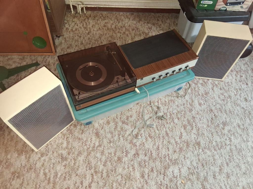 Dual 1214 type CS16 platenspeler met Dual CV12 versterker, Ophalen, Dual