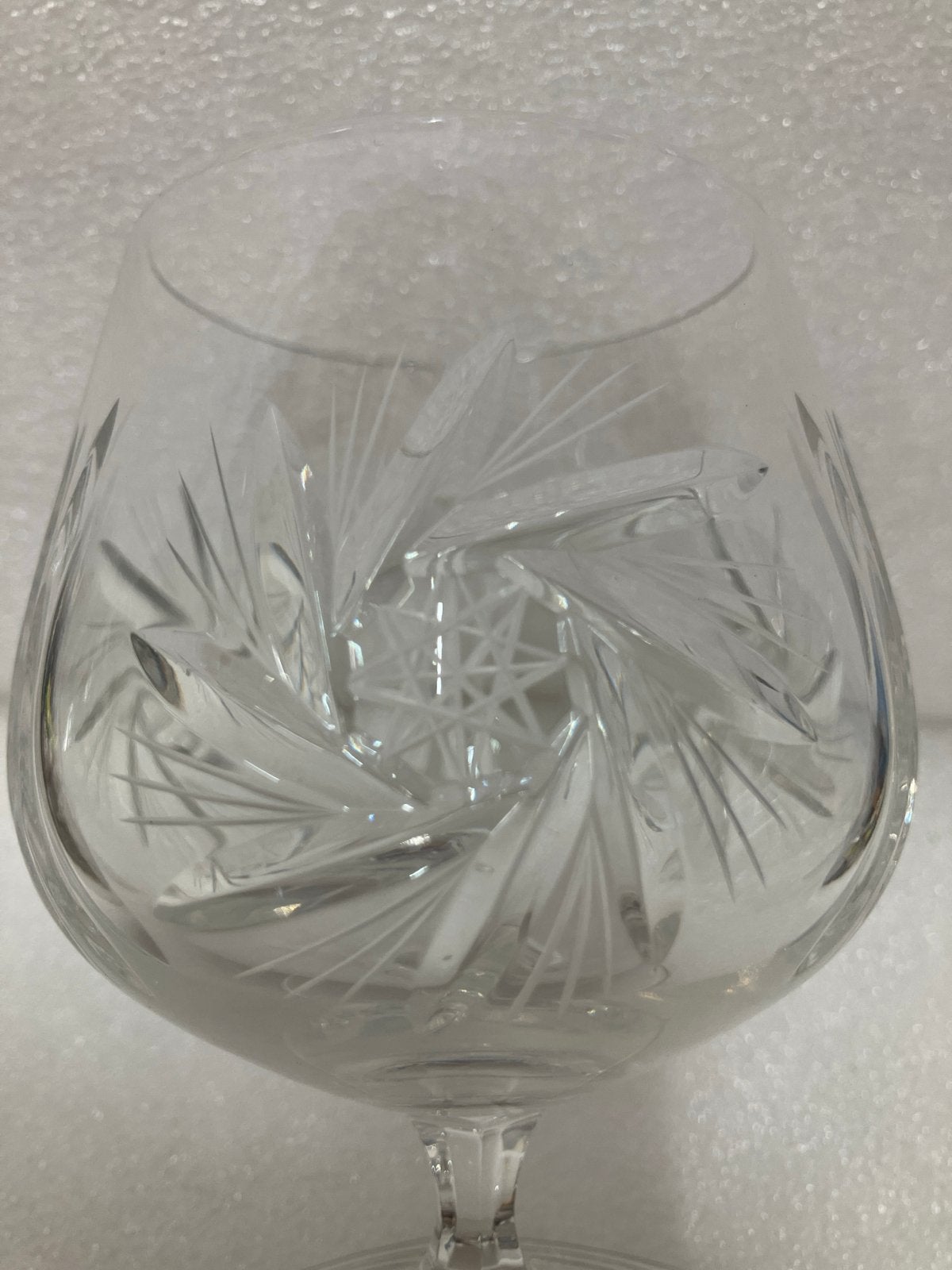 Set van 6 Kristallen Cognac Glazen met Sterpatroon, Ophalen of Verzenden