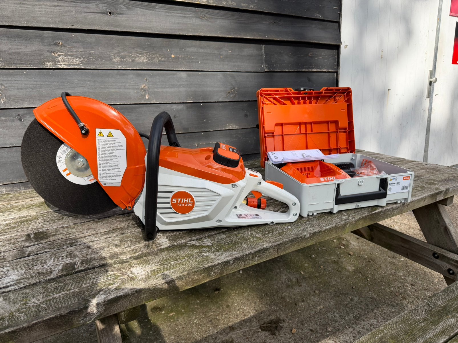 Stihl Accu Doorslijper met accukist, Zo goed als nieuw