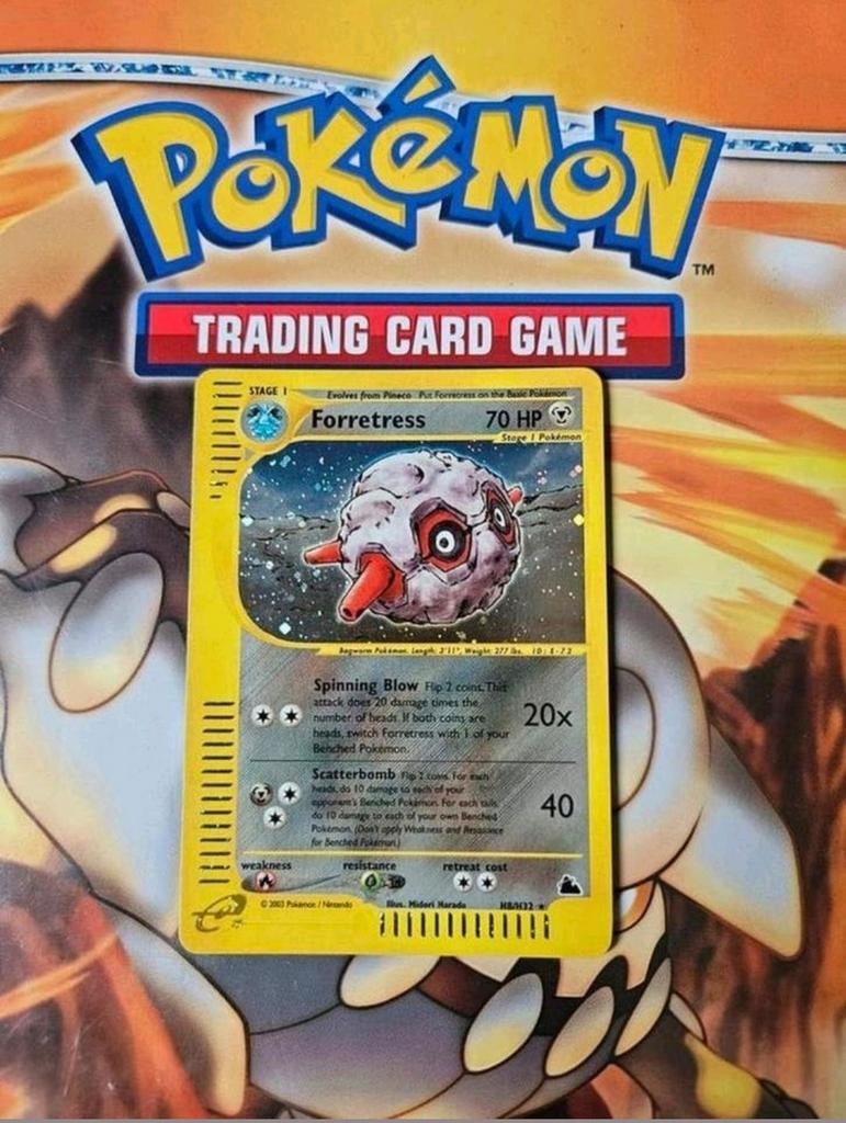 Forretress H8/H32 holo Ex Skyridge set pokemon kaart, Ophalen of Verzenden, Zo goed als nieuw, Losse kaart, Foil