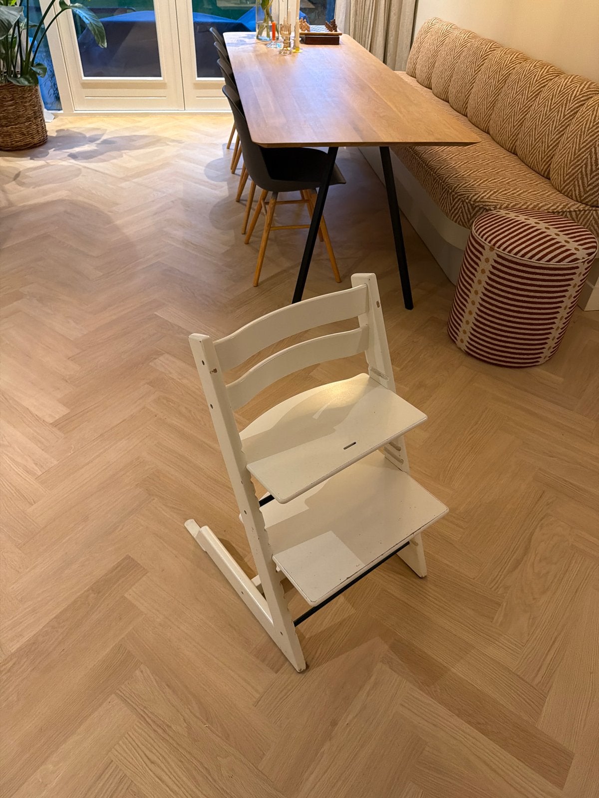 Stokke Tripp Trapp meegroeistoel - Wit, Ophalen of Verzenden, Gebruikt, Meegroeistoel, Aanschuifbaar