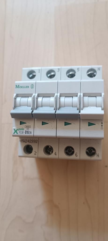 Moeller Xpole PLS6-B16/3N-MW - 3-fase automaat B16, Ophalen of Verzenden