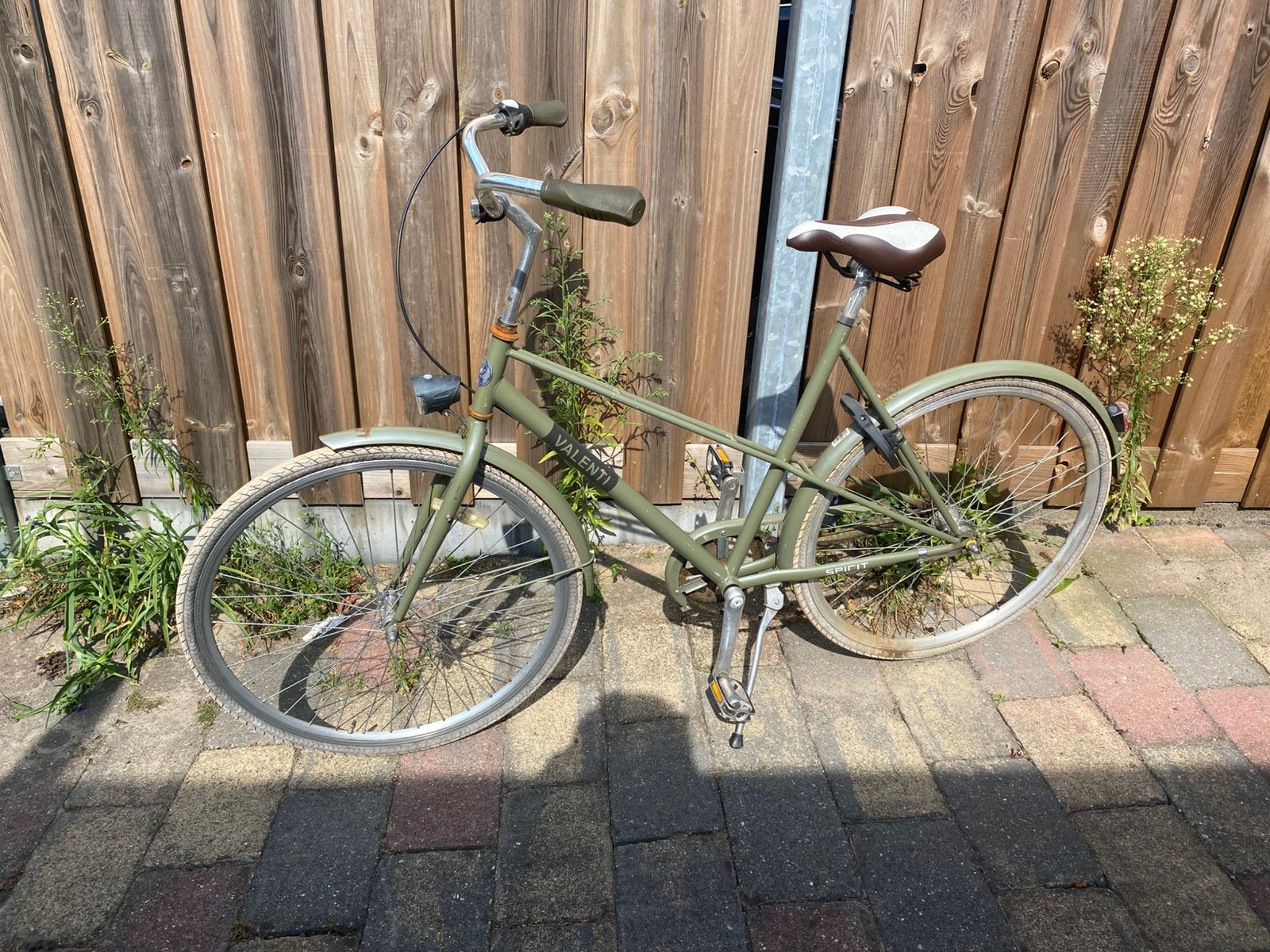 Vintage fiets groen, Fietsen en Brommers, Ophalen, Velgrem