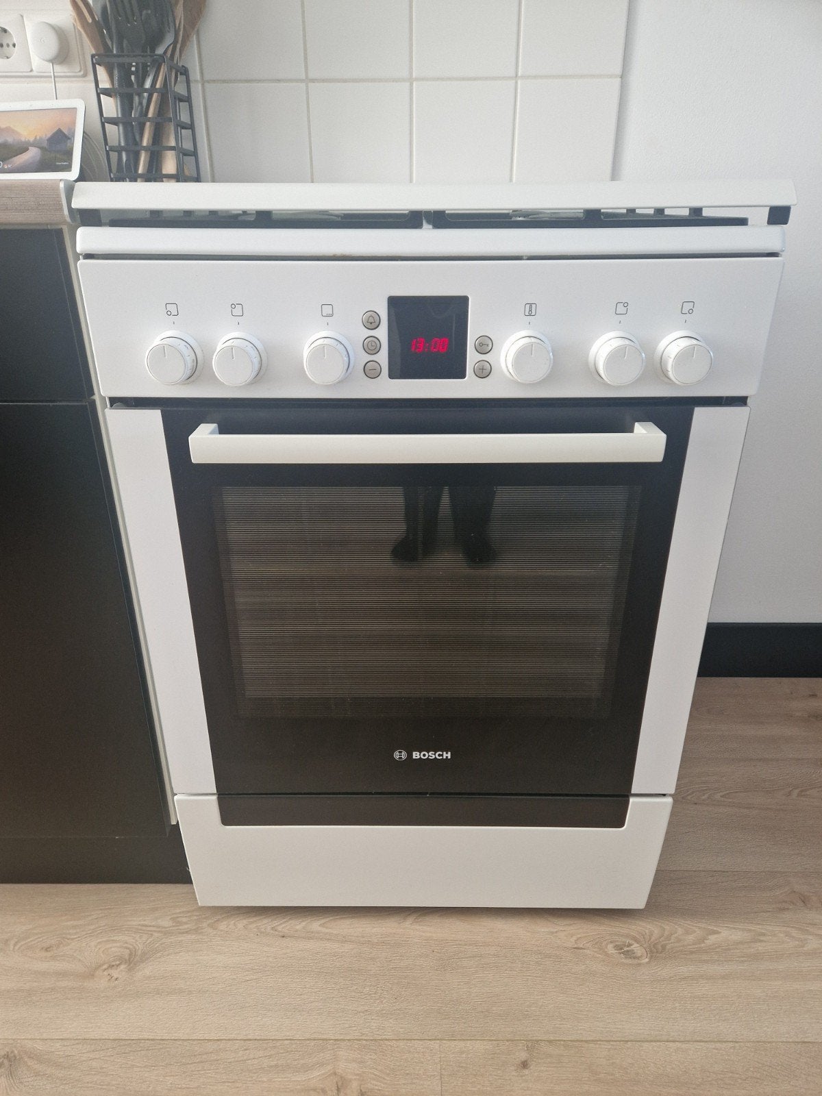 Bosch Vrijstaand Gasfornuis met Oven - Zo goed als nieuw!, Ophalen, 60 cm of meer, 4 kookzones, Zo goed als nieuw