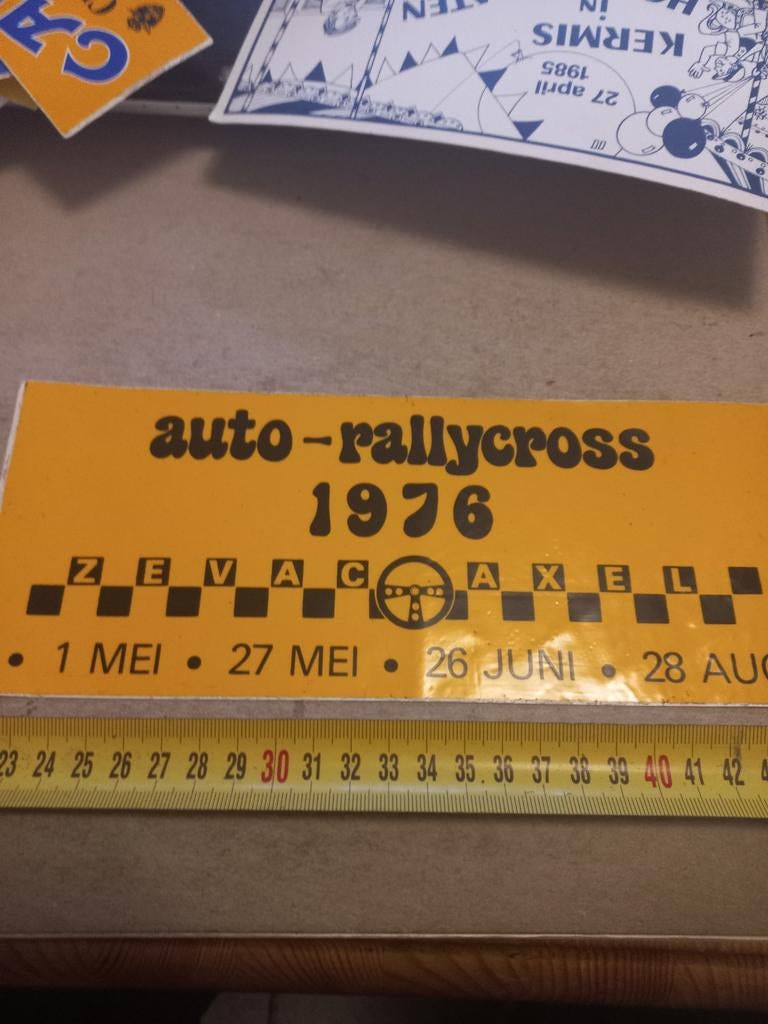 Auto rallycross 76 zevac axel, Verzamelen, Stickers, Ophalen of Verzenden, Zo goed als nieuw
