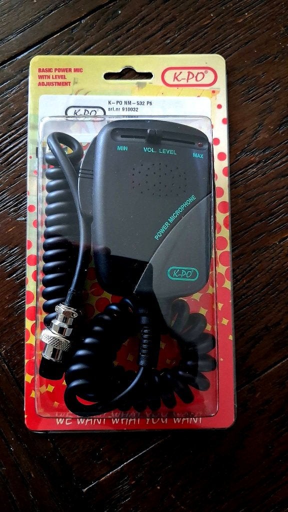 K-PO NM 532 – P6 voorversterkte 6 pins handmicrofoon, Ophalen of Verzenden, Nieuw, Zender en Ontvanger