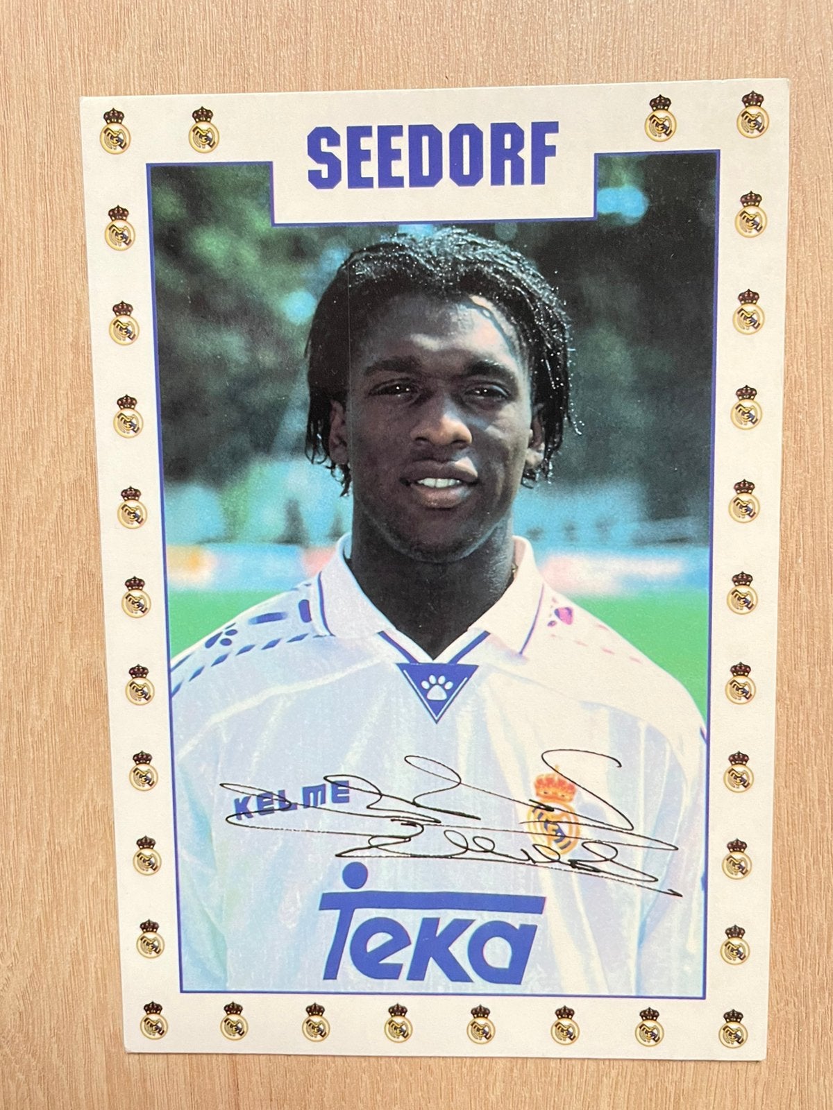 Fotokaart Clarence Seedorf (Real Madrid, Ajax) ., Ophalen of Verzenden, Nieuw, Ajax, Spelerskaart