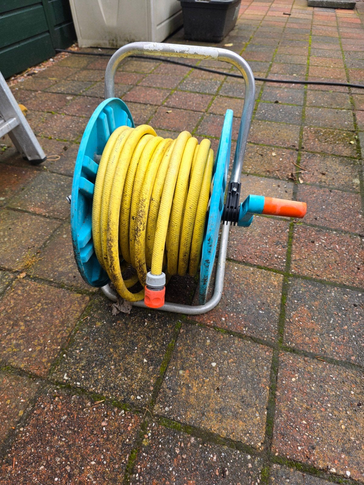 Gardena tuinslang met haspel, Tuin en Terras, Tuinslangen, Ophalen of Verzenden, Gebruikt, Tuinslanghaspel