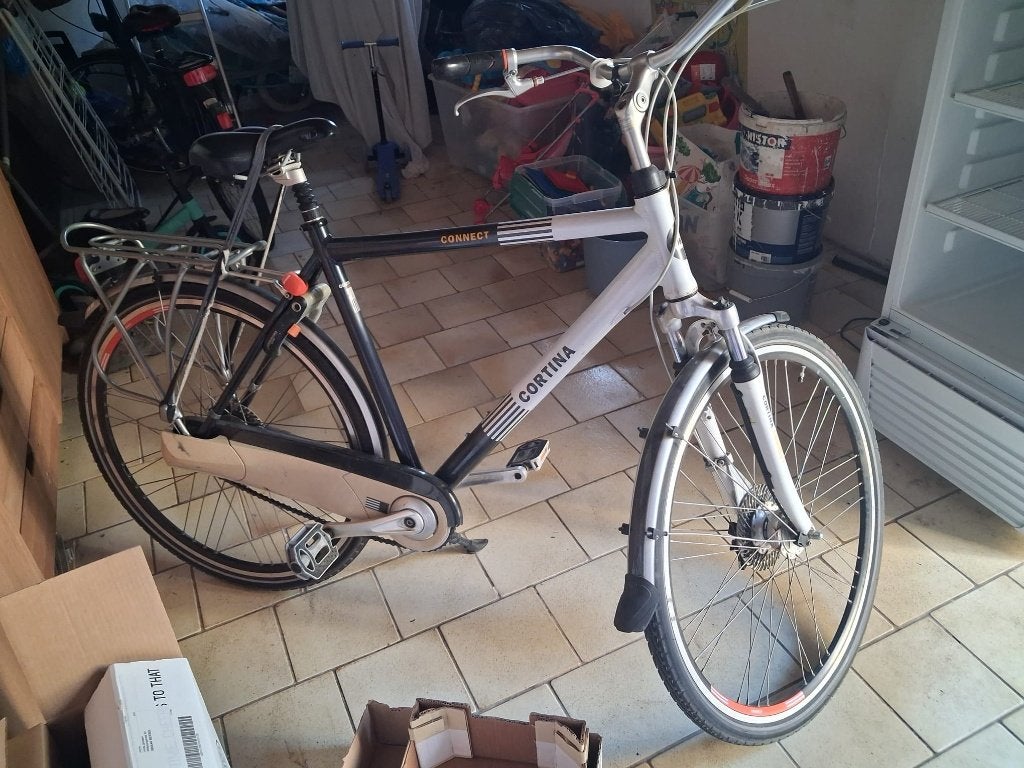 TE KOOP: Cortina Connect herenfiets (opknapper), Fietsen en Brommers, Gebruikt, Versnellingen, 53 tot 57 cm, Ophalen