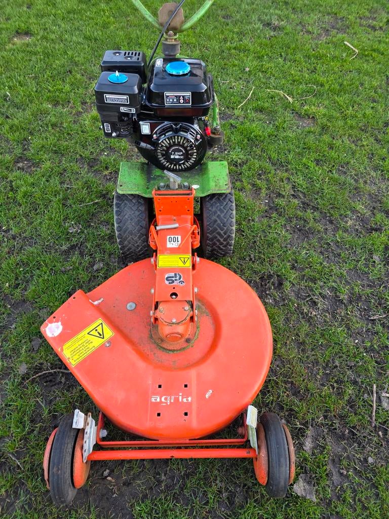 Agria 400 cirkelmaaier met nieuwe 7,5 Hp 4-takt motor, Cirkelmaaier, Gebruikt, Benzine-grasmaaier, 40 t/m 49 cm