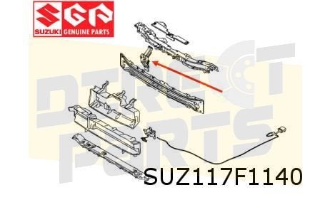 Suzuki Swift / Swift Sport Swift dwarssteun slotplaat (verti