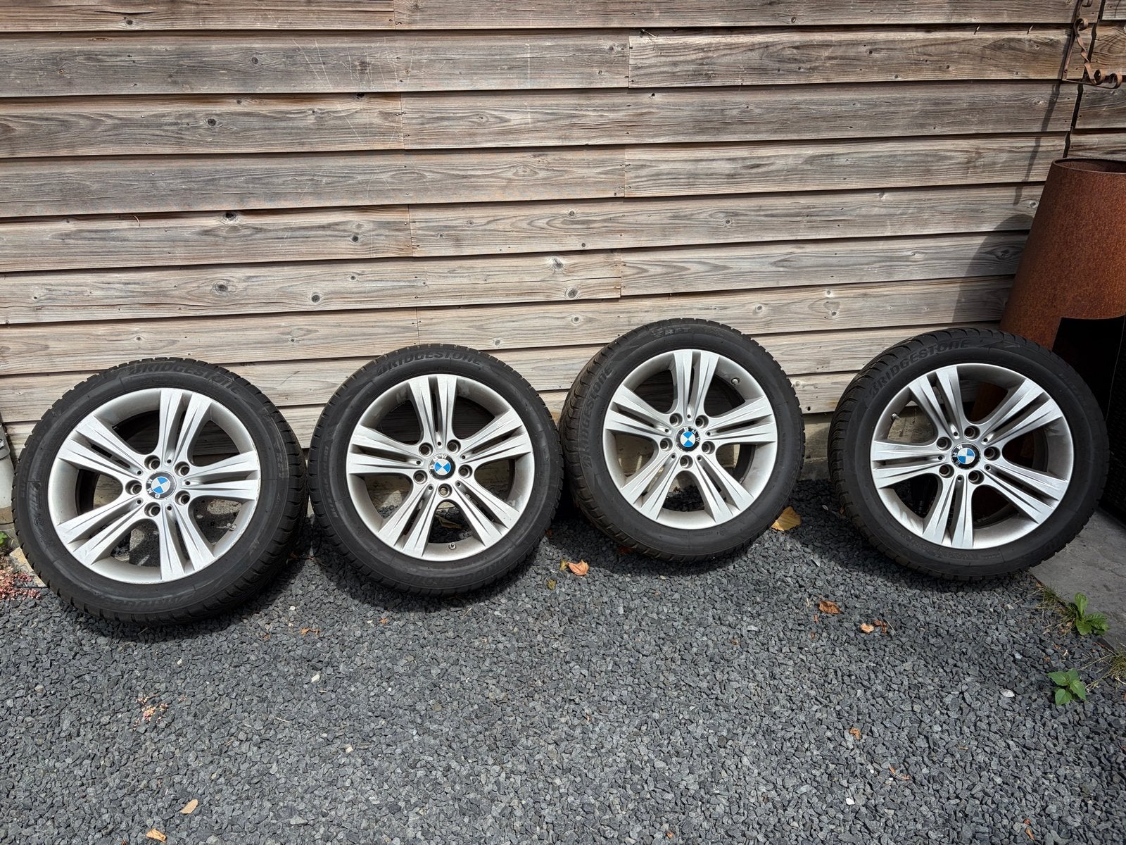 BMW Velgen met Bridgestone winterbanden - 17 inch, Ophalen, Gebruikt, Banden en Velgen, 17 inch
