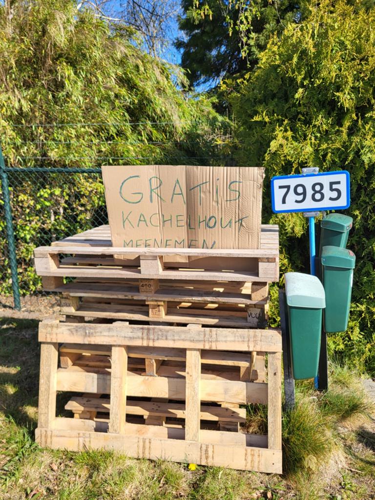 Gratis pallets, Minder dan 3 m³, Ophalen