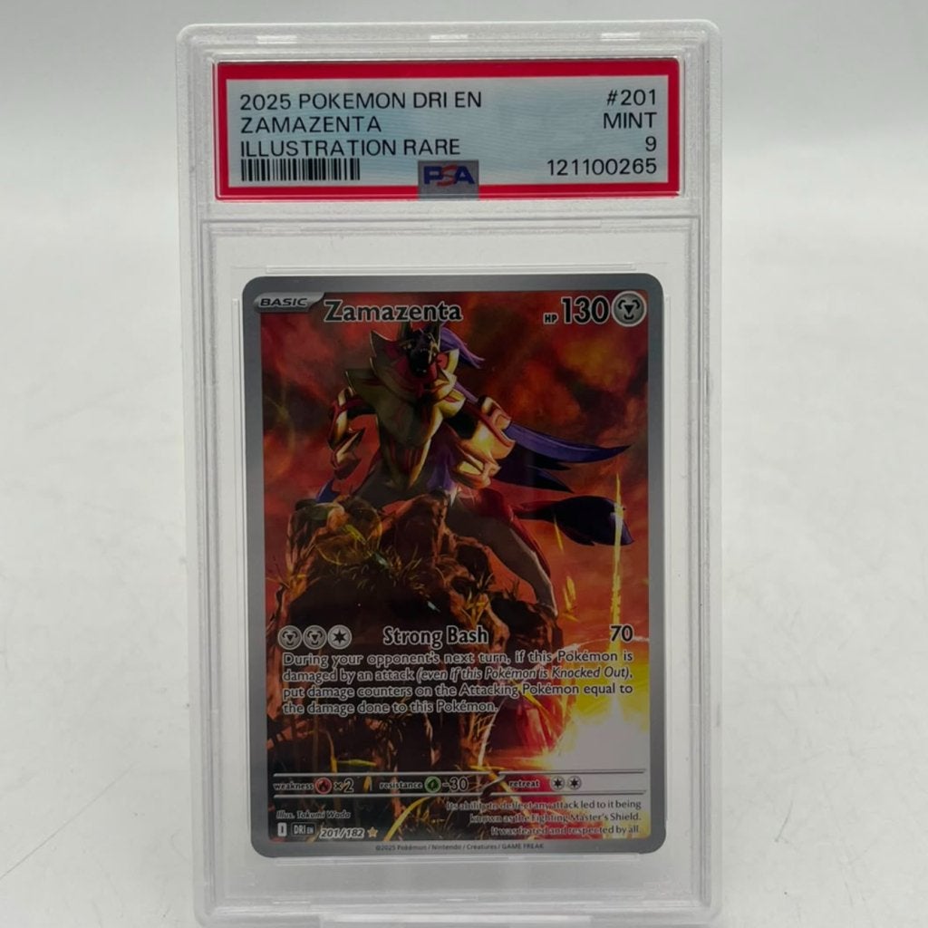 Zamazenta PSA 9 Full art #201 Pokemon kaart, Zo goed als nieuw