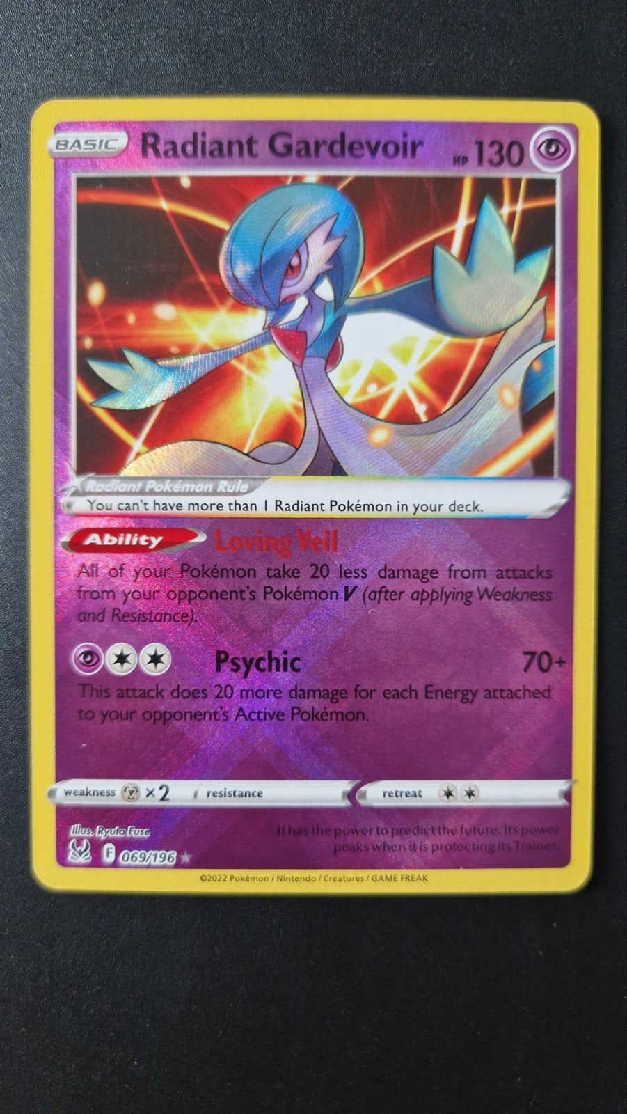 Radiant Gardevoir 069/196 Sword&Shield Lost Origin Pokemon, Ophalen of Verzenden, Nieuw, Losse kaart
