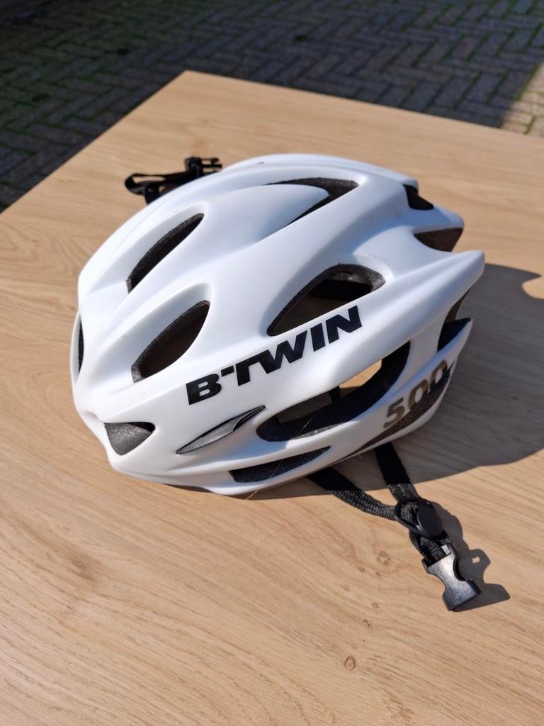 B-TWIN BH500 INMOLD Technology fietshelm wit, Ophalen of Verzenden, Heer of Dame