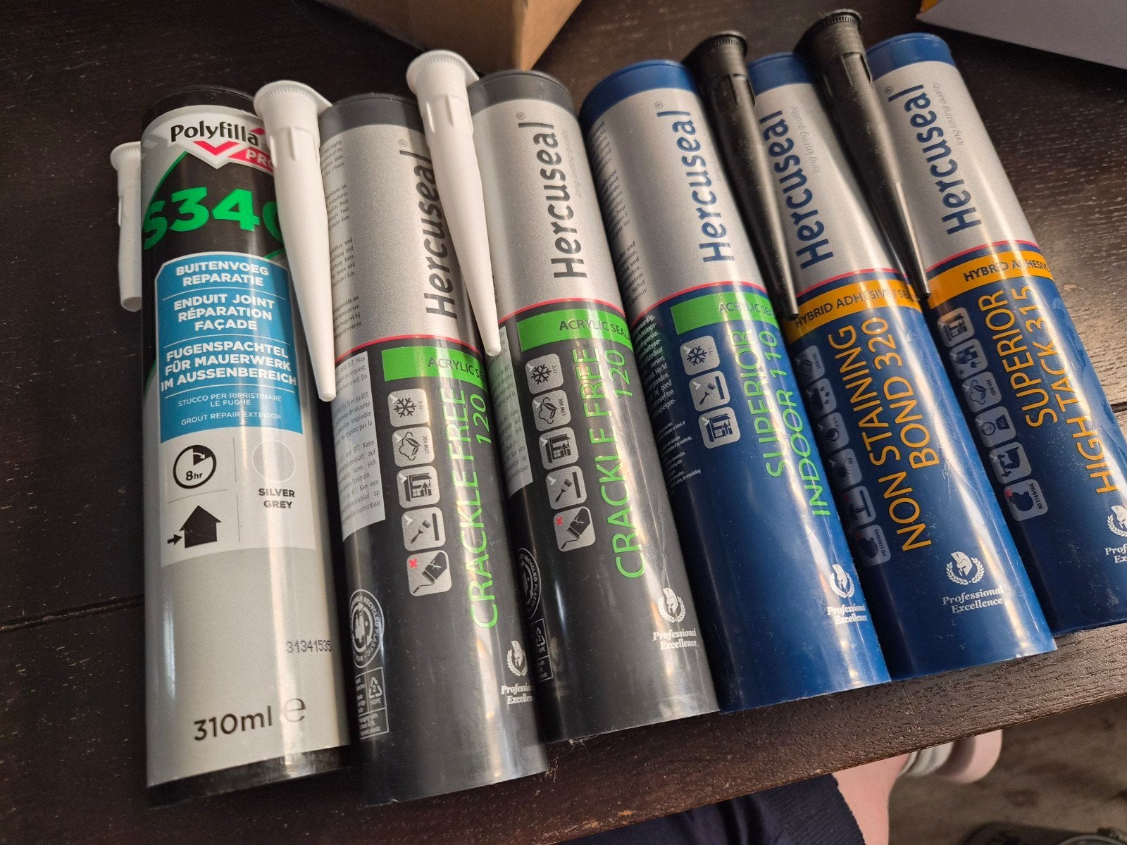 Diverse nieuwe kit: Polyfilla en Hercuseal, Doe-het-zelf en Verbouw, Ophalen of Verzenden, Nieuw