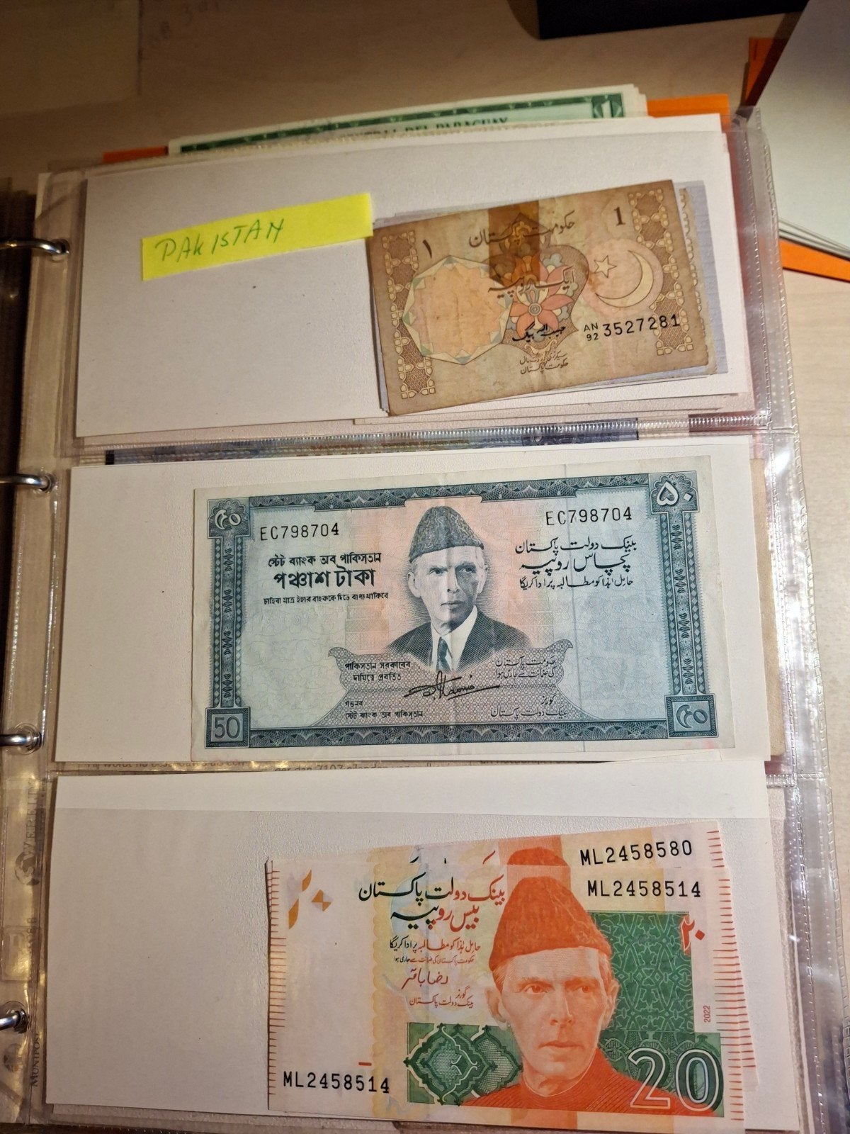Set van 9 verschillende bankbiljetten uit Pakistan, Ophalen of Verzenden, Zuid-Azië, Setje