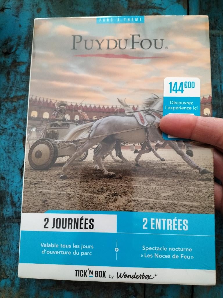4 tickets Puy du Fou (2 adults × 2 days) Best show France, Twee personen, Overige soorten, Overige typen