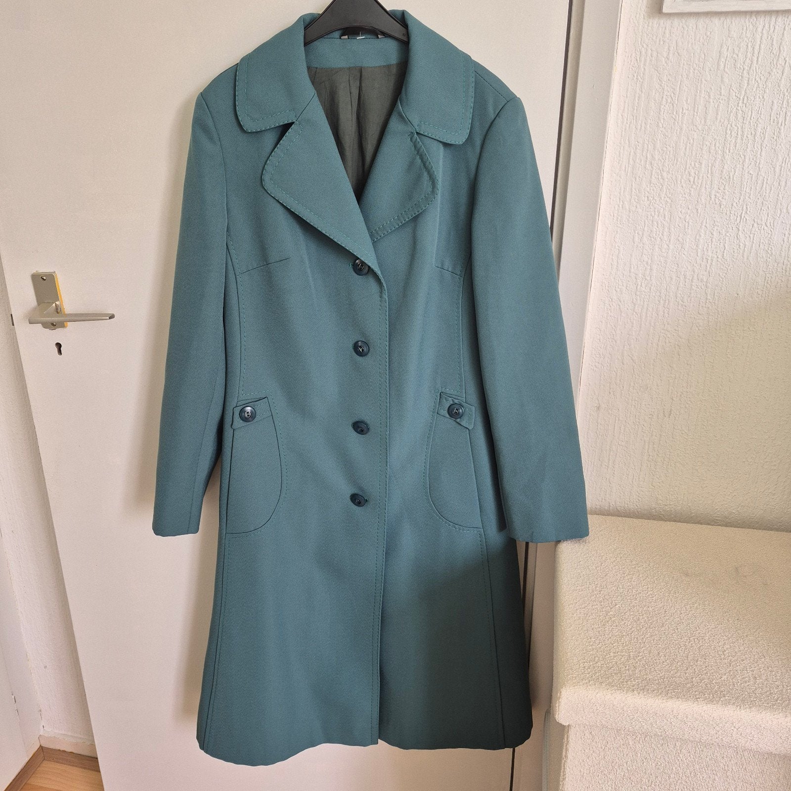 Groene dames mantel jas maat 40 vintage Tiger model, Kleding | Dames, Jassen | Winter, Ophalen of Verzenden, Zo goed als nieuw