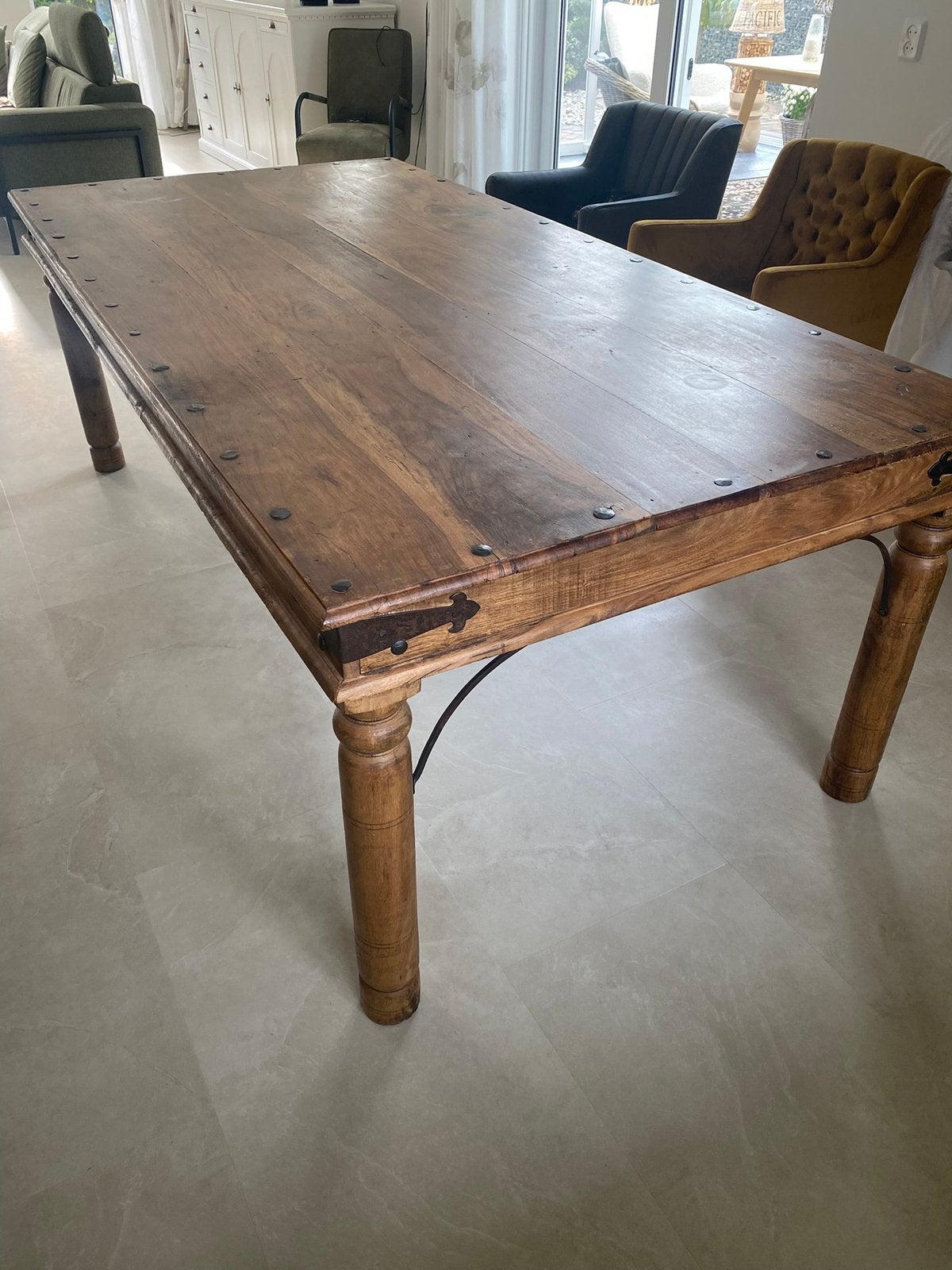 Eettafel+salontafel, Ophalen, Zo goed als nieuw, Rechthoekig, Overige houtsoorten