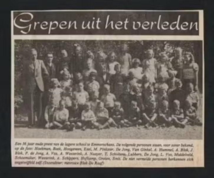 Knipsel Emmen Emmerschans Lagere School 1948., Ophalen of Verzenden, Zo goed als nieuw