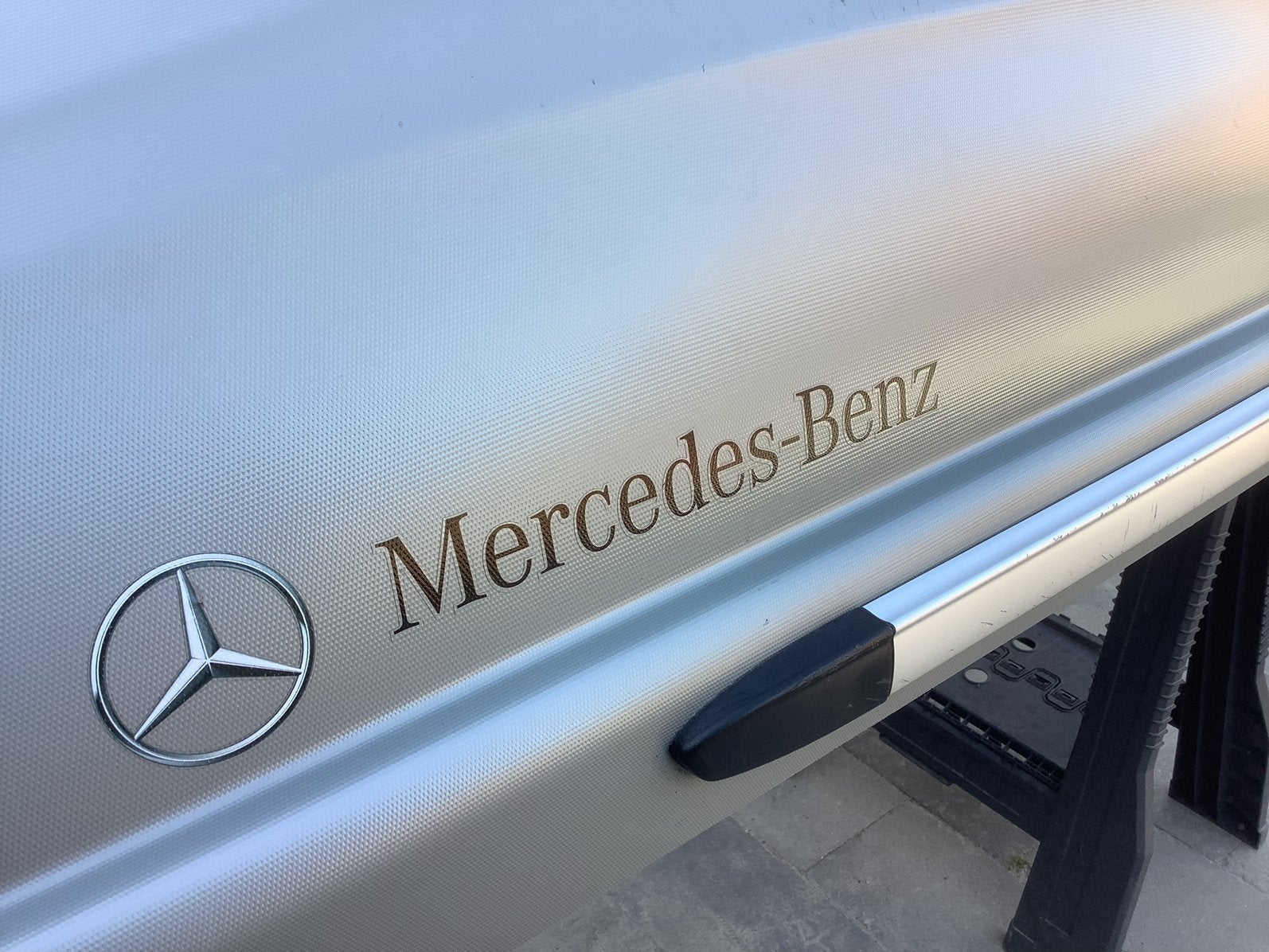 Mercedes dakkoffer inhoud 400Li, 191x80x43, dual side, Auto diversen, Dakkoffers, Ophalen, Zo goed als nieuw