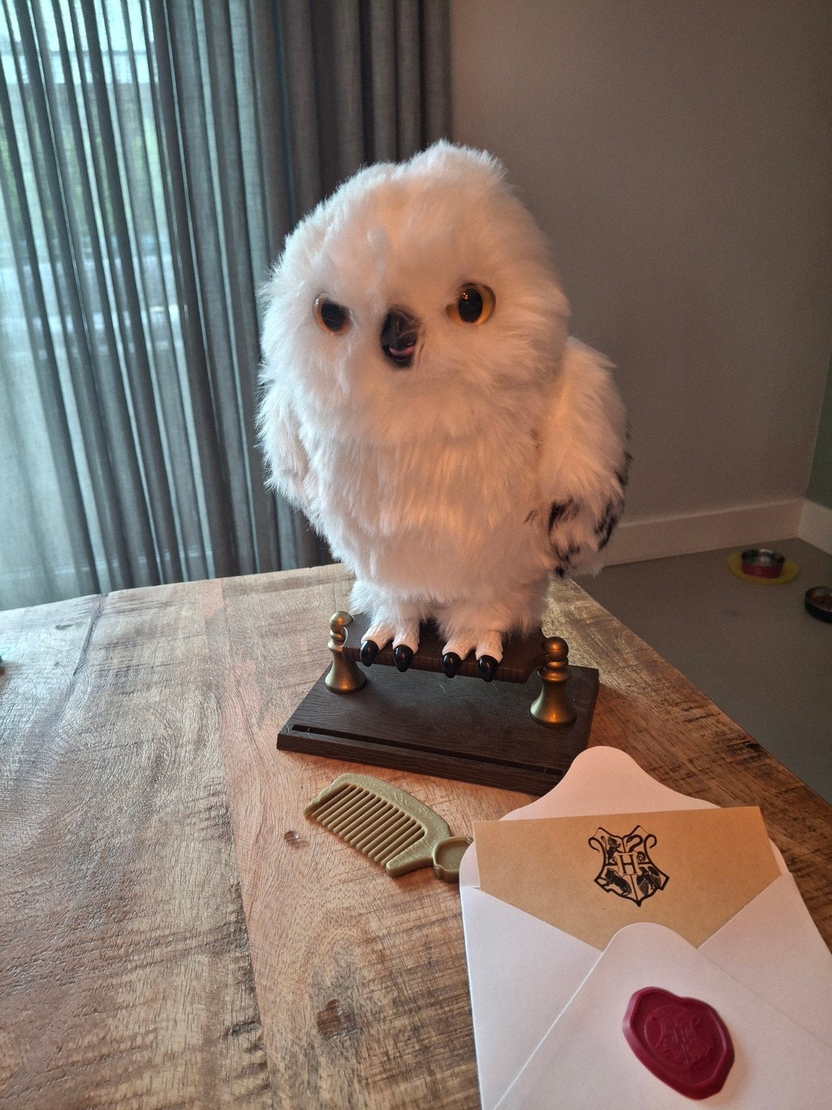 Harry Potter Hedwig uil met beweging en geluid, Verzamelen, Ophalen of Verzenden, Zo goed als nieuw