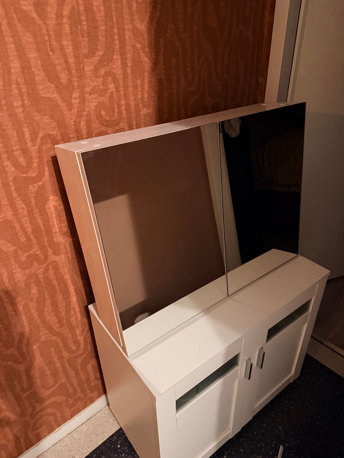 Badkamerkast met spiegel, 50x68x15 cm, Ophalen, 50 tot 100 cm, Minder dan 25 cm, Minder dan 100 cm