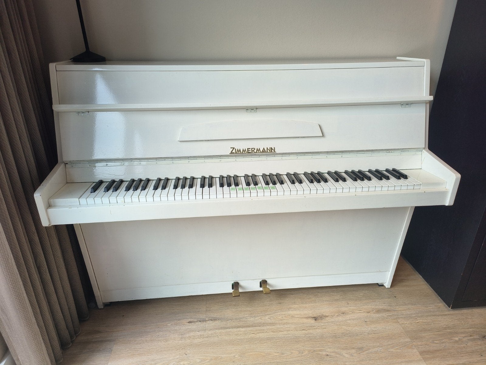 Zimmermann piano - Wit, gebruikt, Ophalen of Verzenden, Gebruikt, Wit, Piano