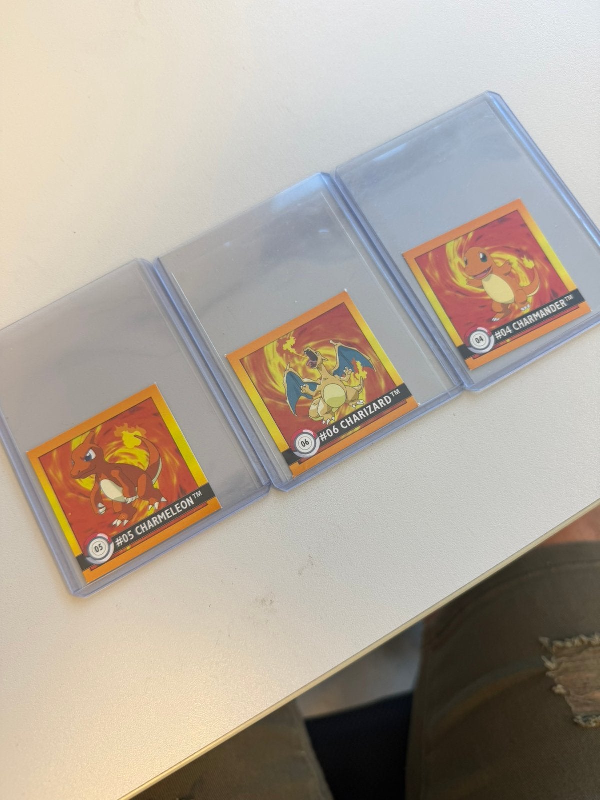 Pokémon 1999 Artbox Stickers Charmander Charizard 3x sticker, Ophalen of Verzenden, Nieuw, Overige typen, Foil