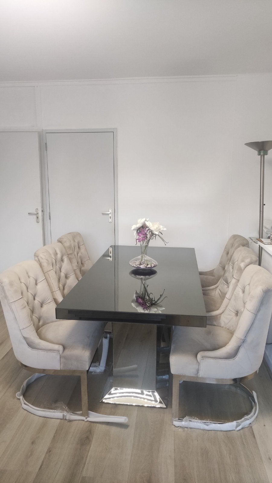 Luxe Hotel Chique Eethoek - Eric Kuster Stijl, Ophalen, Gebruikt, Glas, 150 tot 200 cm