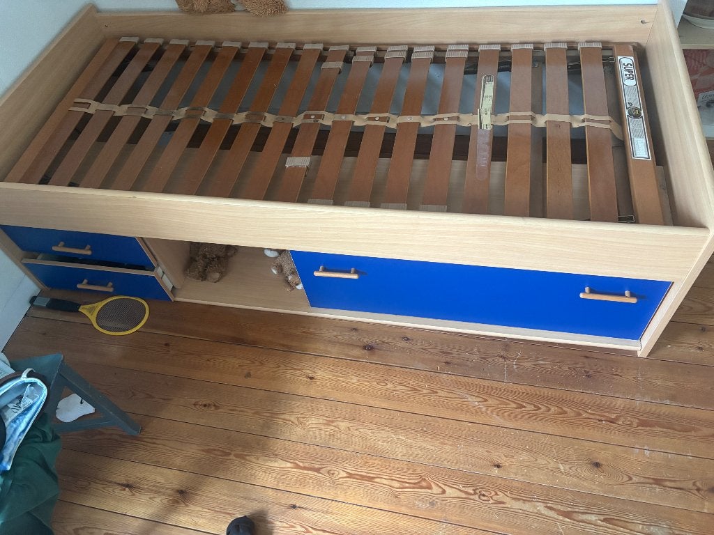 Gratis bedframe, Ophalen, Gebruikt, 90 cm, Eenpersoons