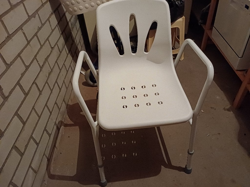 witte douche stoel, Ophalen, Gebruikt