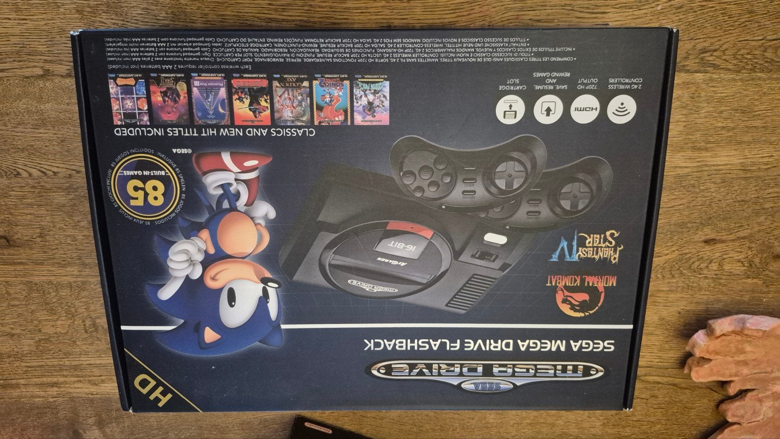 Sega Mega Drive Flashback HD Console met 85 ingebouwde games, Met games, Mega Drive, Met 2 controllers, Ophalen of Verzenden