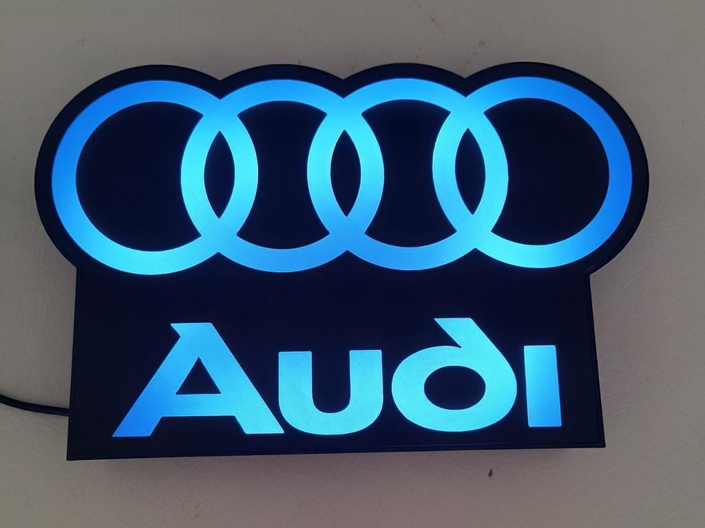 Audi Lightbox - LED Verlicht Logo, Ophalen of Verzenden, Nieuw, Kunststof, Modern