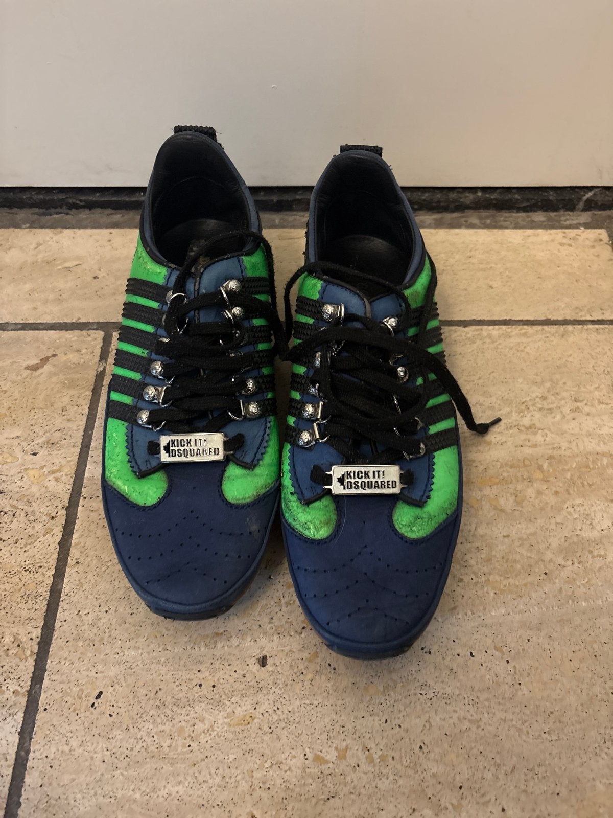 Dsquared2 sneakers met sporen, maat 41, Ophalen of Verzenden, Gedragen, Overige kleuren, Sneakers of Gympen